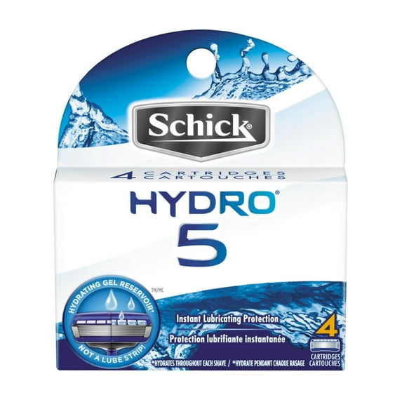 Schick Hydro 5 Sense Hydrate Razor Refills for Men, 4 Count (Pack of 1)