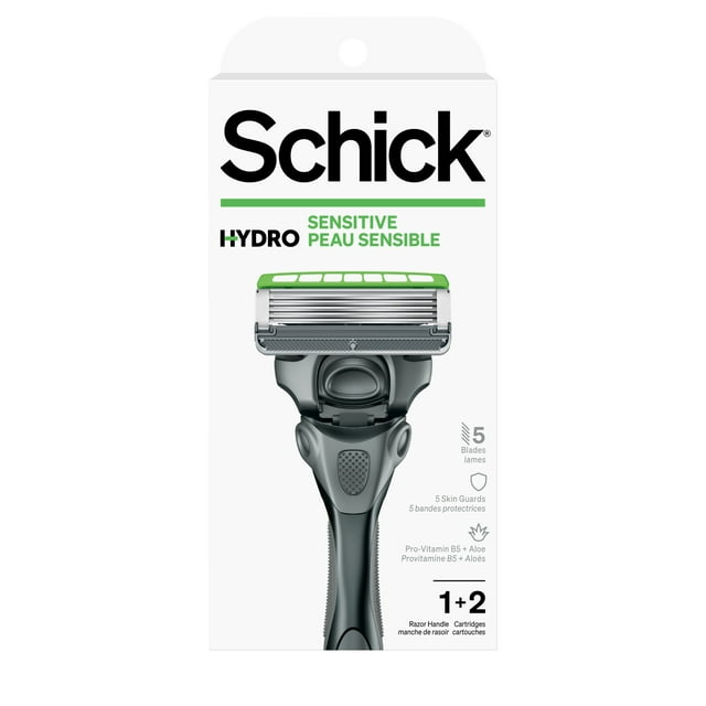 Schick Hydro 5 Sense Sensitive Men's Razor, and 2 Refills
