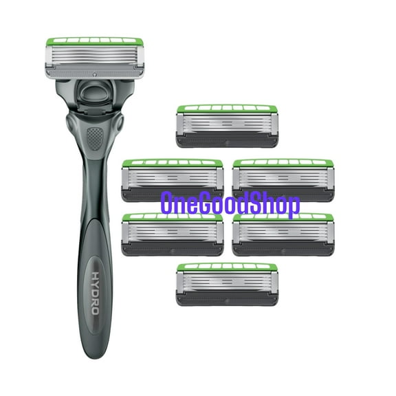 Schick Hydro 5 Sense Sensitive Skin Razor with Shock Absorb Technology for Men, 1 Handle with 7 Refills-NEW Bulk