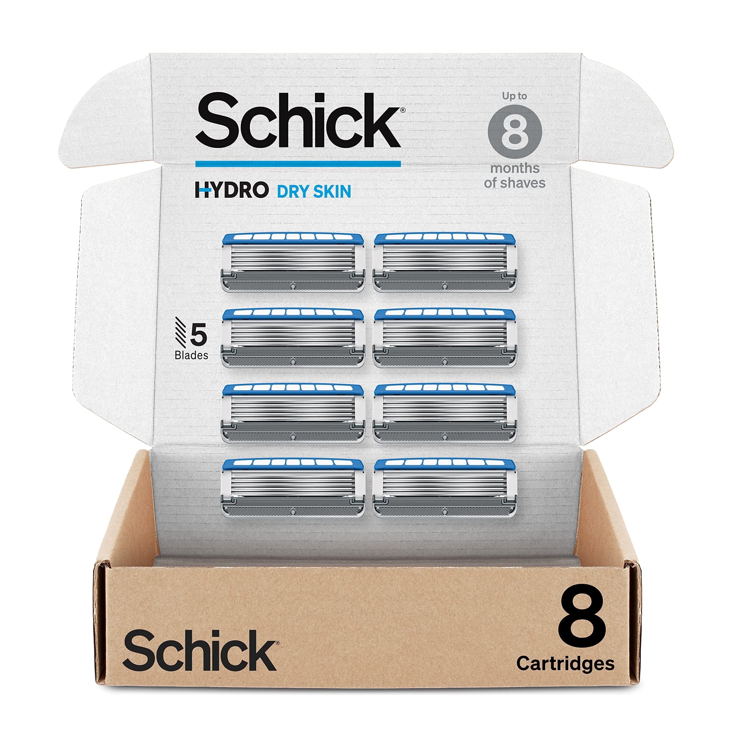 Schick Hydro Dry Skin Refills Schick Razor Refills For Men, MenS Razor Refills, 8 Count