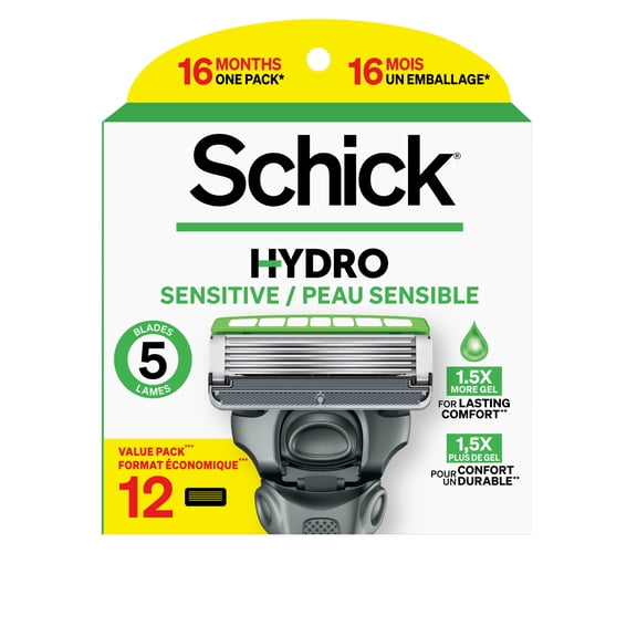 Schick Hydro Sensitive Razor Refills, 12ct (Pack of 1)