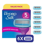Schick Hydro Silk Womens Moisture Razor Blade Refills, 6 Count