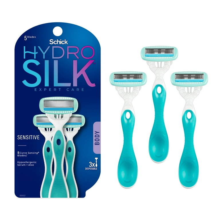 Schick Hydro Silk Sensitive Skin Womens Disposable Razors, Ct,