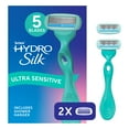 thumbnail image 1 of Schick Hydro Silk Ultra-Sensitive 5 Blade Razor for Women, 1 Handle, 2 Refills, 1 of 10