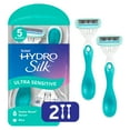 thumbnail image 1 of Schick Hydro Silk Ultra-Sensitive 5 Blade Disposable Razor for Women, 2ct, 1 of 10