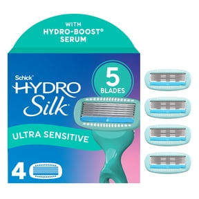 Schick Hydro Silk Ultra Sensitive Womens Razor Refills, 4 ct, Razor Blades Women