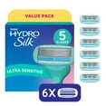thumbnail image 1 of Schick Hydro Silk Sensitive Women's Razor Refills, 6 Ct, 5-Blade Razors for Women Sensitive Skin, 1 of 10