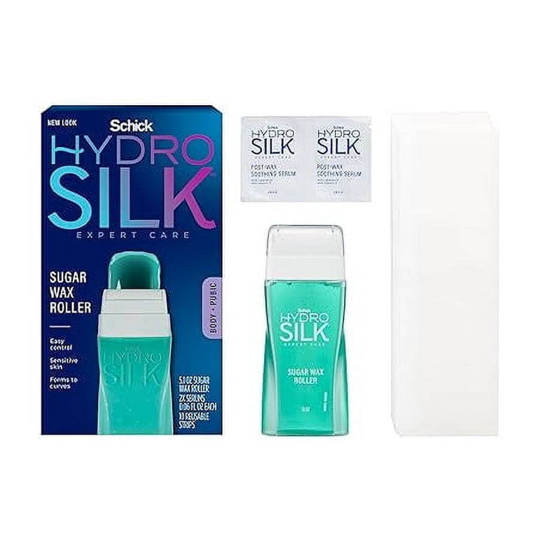 Schick Hydro Silk Sugar Wax Roller for Body + Pubic, Roll On Body