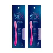 Schick Hydro Silk Touch-Up Dermaplaning Tool with Precision Cover, Face & Eyebrow Razor, Travel Razor, 1ct (Pack of 2)