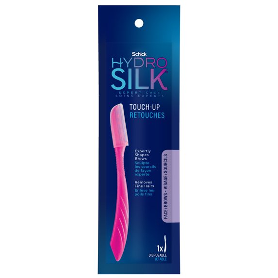 Schick Hydro Silk Touch-Up Multipurpose Exfoliating Facial Razor and Eyebrow Shaper, 3 ct