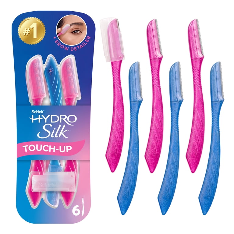 Schick Hydro Silk Touch-Up Facial Razor and Eyebrow Shaper, Peach