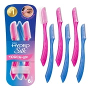Schick Hydro Silk Touch-Up Dermaplaning Tool + Precision Cover, Womens Face & Eyebrow Razor, 6ct