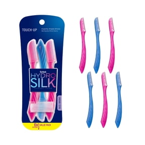 Schick Hydro Silk Touch-Up Dermaplaning Tool with Precision Cover, 6 Count