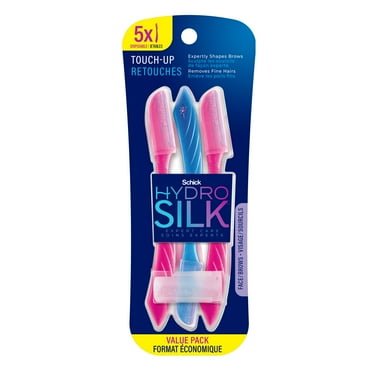 Schick Hydro Silk Touch-up Dermaplaning Tool with Precision Cover, 5 Ct, Womens Facial & Eyebrow Razor