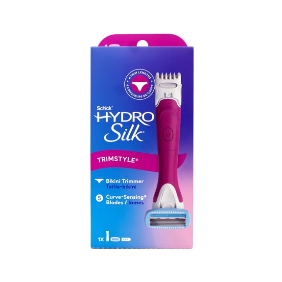 Schick Hydro Silk TrimStyle Razor + Bikini Trimmer, Plus 1 Refill, 1 count