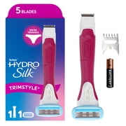 Schick Hydro Silk TrimStyle Waterproof Bikini Trimmer for Women, Includes 1 5-Blade Razor Handle & 1 Razor Blade Refill