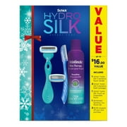 Schick Hydro Silk Women's Gift Set, Includes Sensitive Care Women's Razor Handle, 2 5-Blade Refills, 1 Touch-Up Razor, & 1 Skintimate Shave Gel