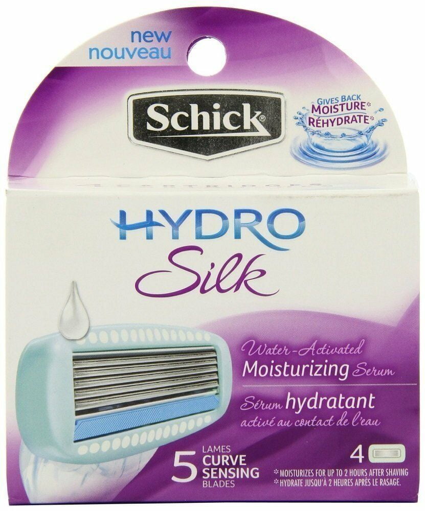 Schick Hydro W/ Water Activated Moisturizer & Hydrant Serum, 4ct, 3-Pack