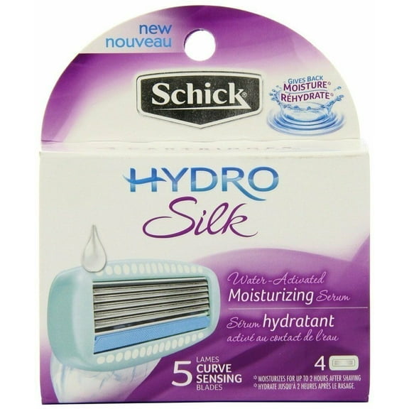 Schick Hydro W/ Water Activated Moisturizer & Hydrant Serum, 4ct, 3-Pack