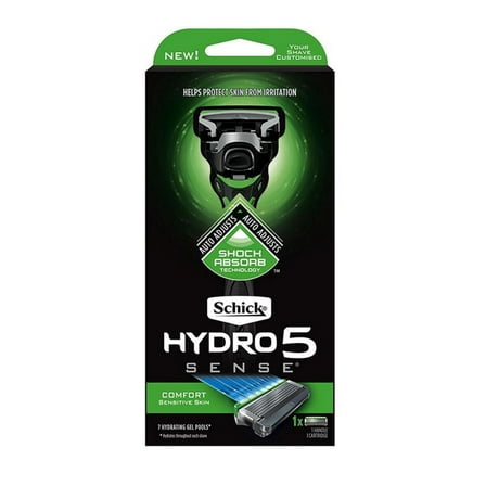 Schick Hydro5 Sense, Comfort for Sensitive Skin, 1 Razor with 1 Cartridge