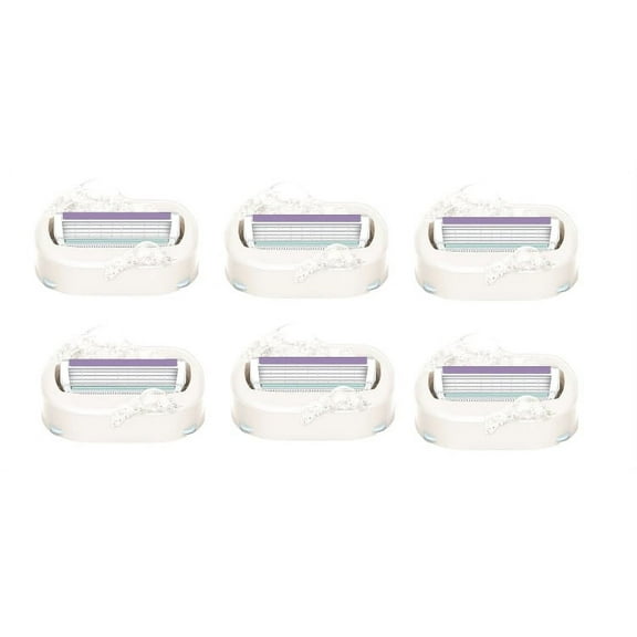 Schick Intuition 4-Blade Sensitive Care Women's Razor Cartridge Refills, 6 Ct, Lather & Shave in One Step, With Aloe & Vitamin E