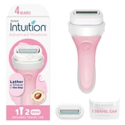 Schick Intuition Advanced Moisture Womens Razor, 1 Razor Handle & 2 4-Blade Refills