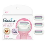 Schick Intuition Advanced Moisture Women's Razor Refills, 3 Ct, Lather & Shave In One Step