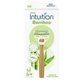 thumbnail image 1 of Schick Intuition Bamboo 3-Blade Womens Razor Handle Plus 3 Razor Cartridge Refills, Made With Renewable Bamboo, Smooth Shave, 1 of 7