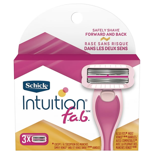 Schick Intuition fab レディース剃刀 Schick Intuition Skintimate 5-Blade Women's Razor Blade Refills, 3