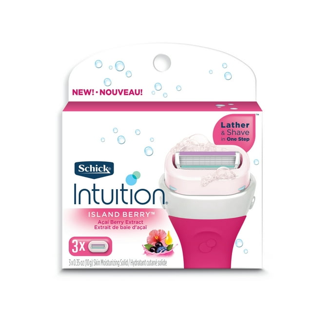 Schick Intuition Island Berry Women's Razor Blade Refills with Acai