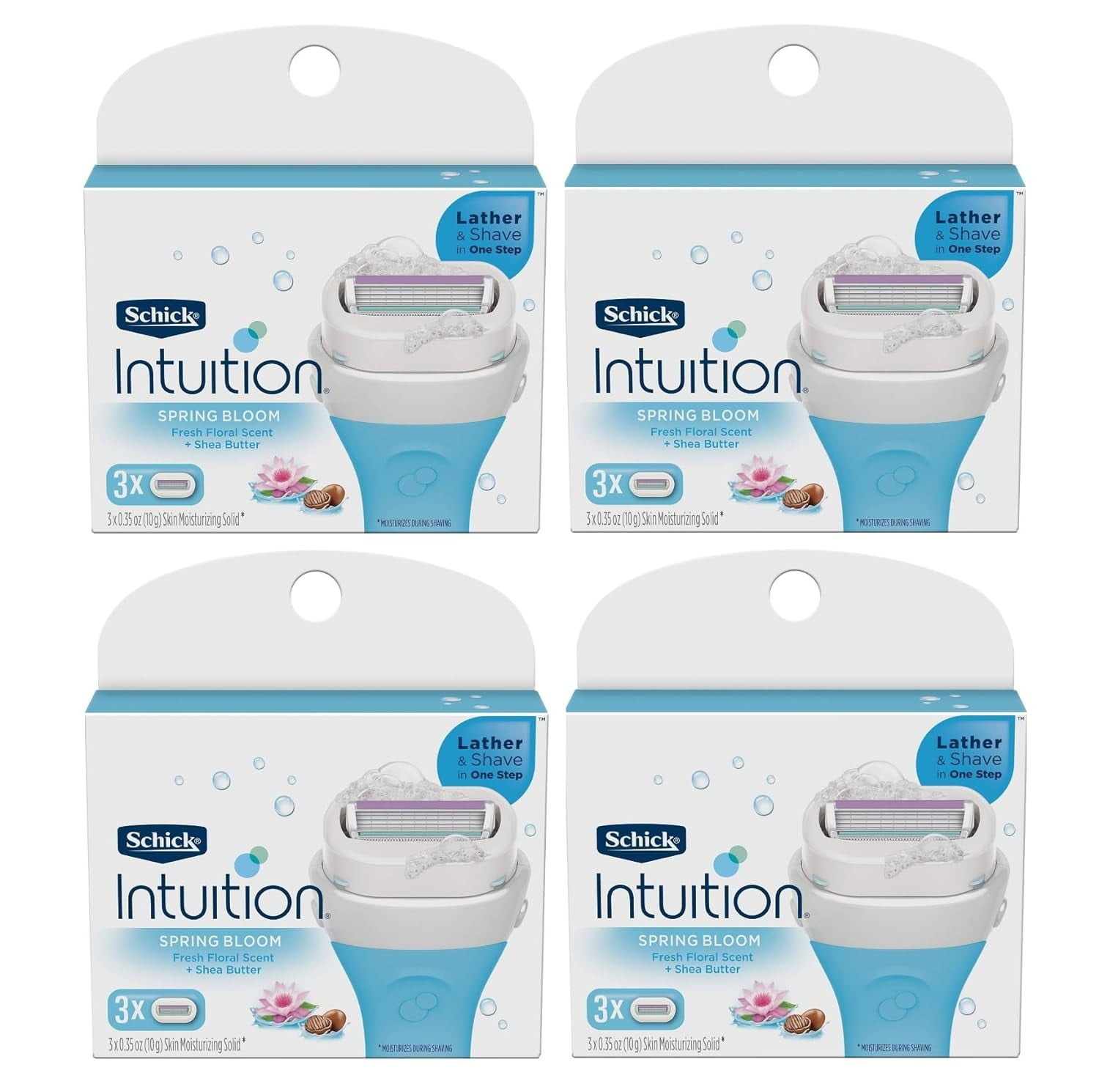 Schick Intuition Lather & Shave In One Stop Spring Bloom with Shea
