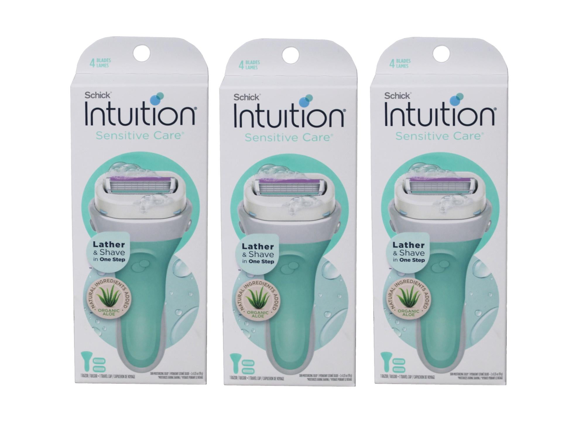 Schick Intuition Naturals Sensitive Care Razor With Natural Aloe And Vitamin E - 1 Ea, 3 Pack
