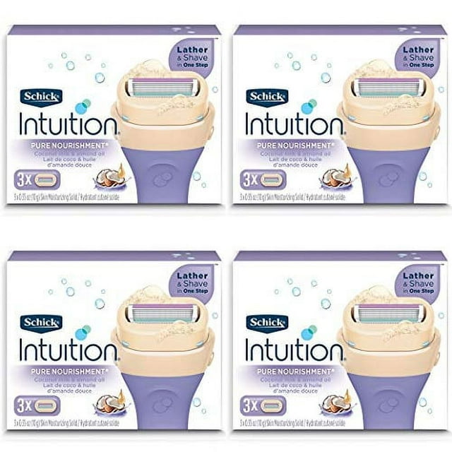 Schick Intuition Pure Nourishment Womens Razor Refills with Coconut