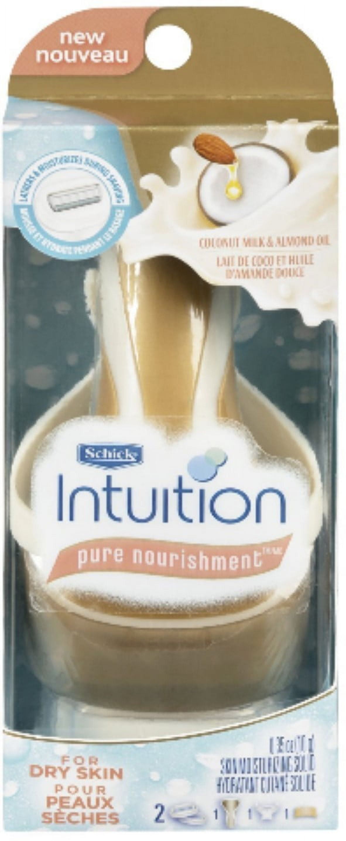 Schick Intuition Pure Nourishment with Coconut Milk & Almond Oil Razor, 1 ea