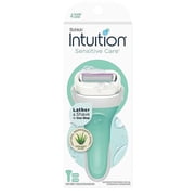Schick Intuition Razors for Women with Sensitive Skin 1 Razor & 2 Intuition Razor Blades Refill with Organic Aloe