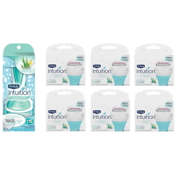 Schick Intuition Sensitive Care Razor with 20 Refill Blades