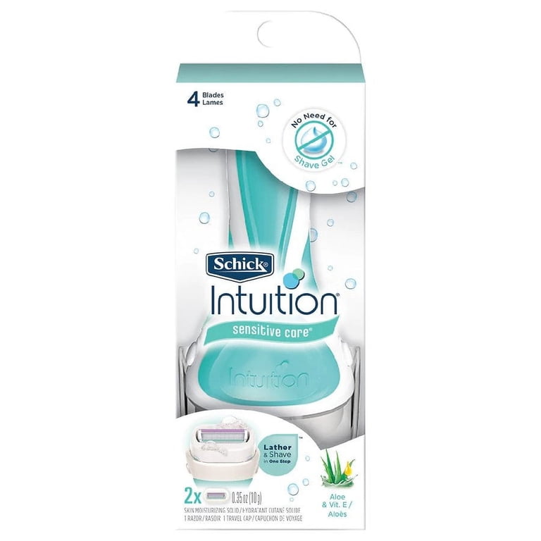 Schick Intuition Sensitive Care Women's Razor Handle with 2