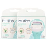 Schick Intuition Sensitive Care Women's Razor Blade Refills, 3 Ct - 2 Pack