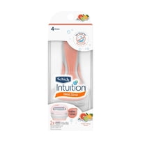Schick Intuition Womens Razor Fresh Citrus Scent, 1 Handle with 2 Refills