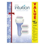 Schick Intuition Women's Gift Set, Includes 1 4-Blade Razor Handle & 3 Women's Razor 4-Blade Refills