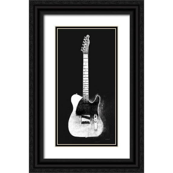 Schick, Mike 11x18 Black Ornate Wood Framed with Double Matting Museum Art Print Titled - Garage Band I WB