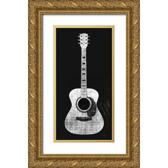 Schick, Mike 11x18 Gold Ornate Wood Framed with Double Matting Museum Art Print Titled - Garage Band II WB