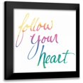thumbnail image 1 of Schick, Mike 12x12 Black Modern Framed Museum Art Print Titled - Colorburst II Heart White Sq, 1 of 5