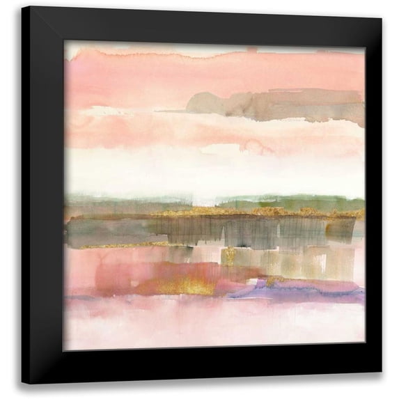 Schick, Mike 12x12 Black Modern Framed Museum Art Print Titled - Influence of Line and Color Gold Crop