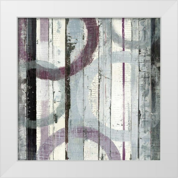 Schick, Mike 12x12 White Modern Wood Framed Museum Art Print Titled - Plum Zephyr I