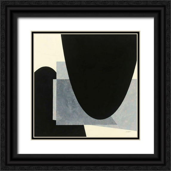 Schick, Mike 15x15 Black Ornate Wood Framed with Double Matting Museum Art Print Titled - Blackbird