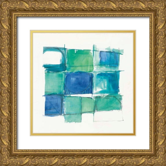 Schick, Mike 15x15 Gold Ornate Wood Framed with Double Matting Museum Art Print Titled - 131 West 3rd Street Square II on White