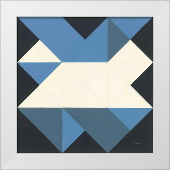 Schick, Mike 15x15 White Modern Wood Framed Museum Art Print Titled - Triangles III