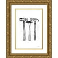 thumbnail image 1 of Schick, Mike 17x24 Gold Ornate Wood Framed with Double Matting Museum Art Print Titled - Hammers, 1 of 4