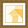 thumbnail image 1 of Schick, Mike 20x20 Gold Ornate Wood Framed with Double Matting Museum Art Print Titled - Paper Work II Yellow, 1 of 4